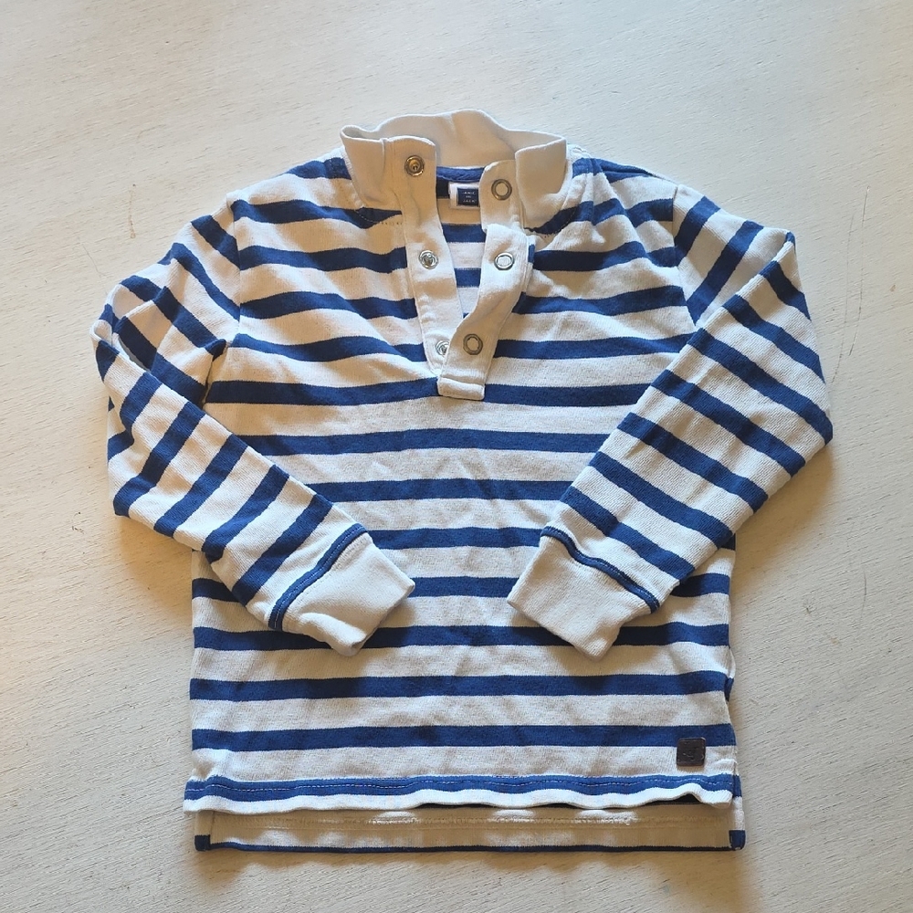 Janie and Jack‎ Navy and White Striped Hoodie